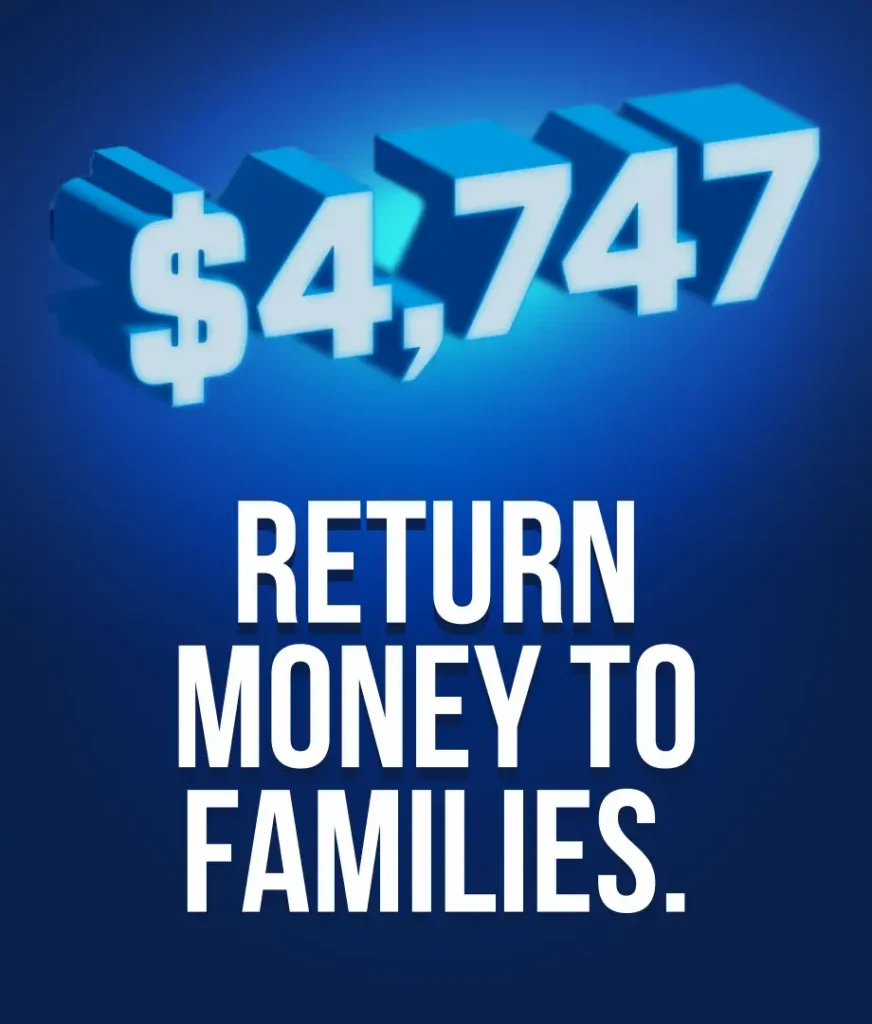 Return money to families.